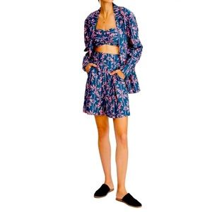 Free People Poolside 3 Piece Set Bandeau Coat, Size Small